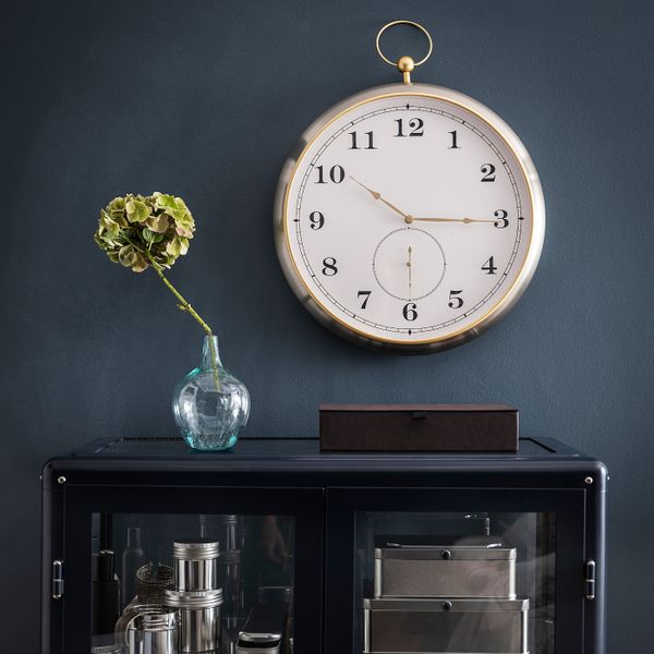 Настенные часы, серебристый 46 см IKEA KUTTERSMYCKE КУТТЕРСМЮККЕ 104.543.16 - фото 3