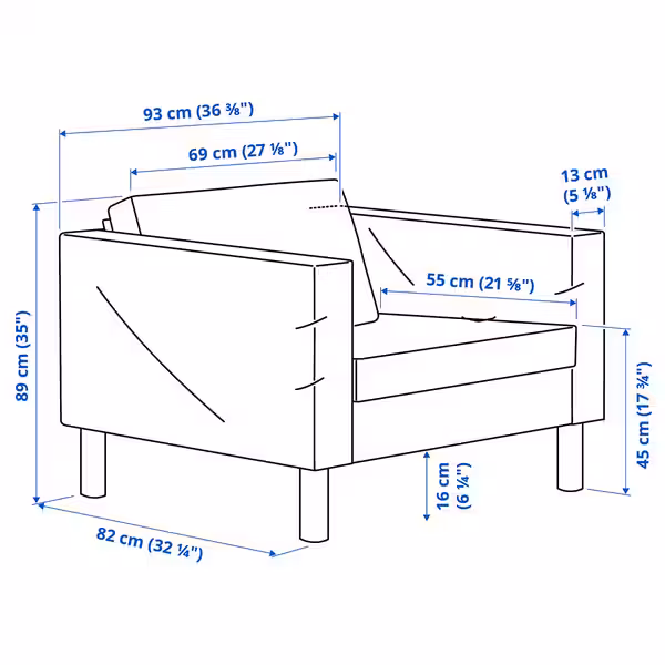 IKEA, дополнительный ракурс - схема-чертеж с размерами