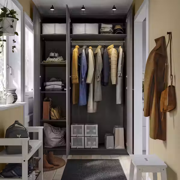 PAX / GULLABERG Гардероб, комбинация - схема-чертеж с размерами