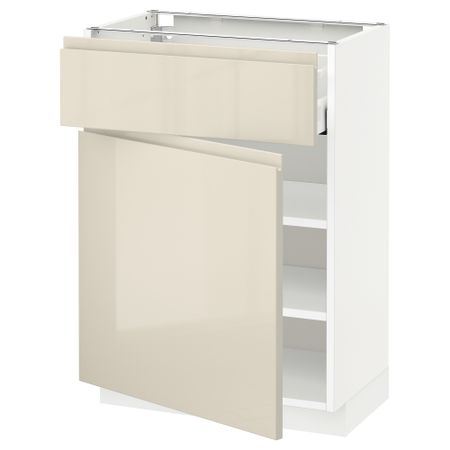 Напольный шкаф с ящиком, дверцей, 60x37 cm IKEA METOD МЕТОД, MAXIMERA МАКСИМЕРА 794.555.11