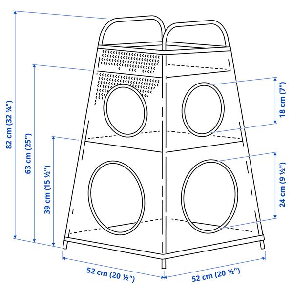 IKEA, дополнительный ракурс - схема-чертеж с размерами