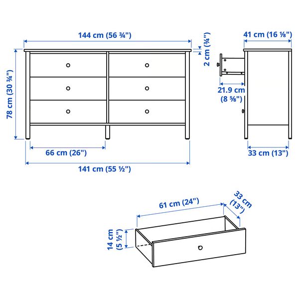 IKEA, дополнительный ракурс - схема-чертеж с размерами