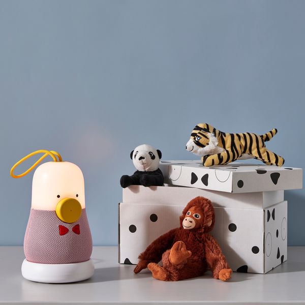 Динамик bluetooth, в форме арахиса, розовый IKEA VAPPEBY 605.151.24 - схема-чертеж с размерами