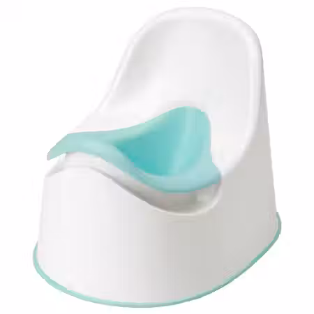 LOCKIG Горшок - белый/бирюзовый