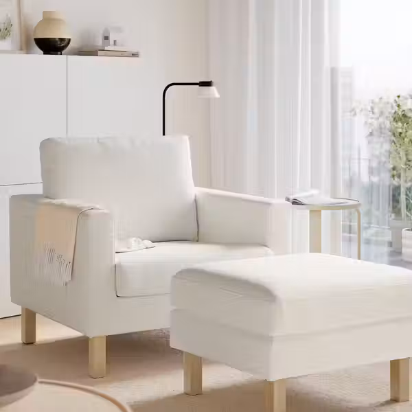 SALTSJÖBADEN САЛТСЁБАДЕН Табурет для ног - Blekinge белый - фото 2