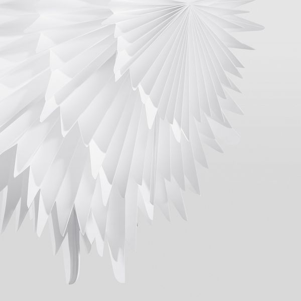 Абажур, 3D цветок, в форме звезды белый, 60 см IKEA STRÅLA СТРОЛА 005.824.80 - схема-чертеж с размерами