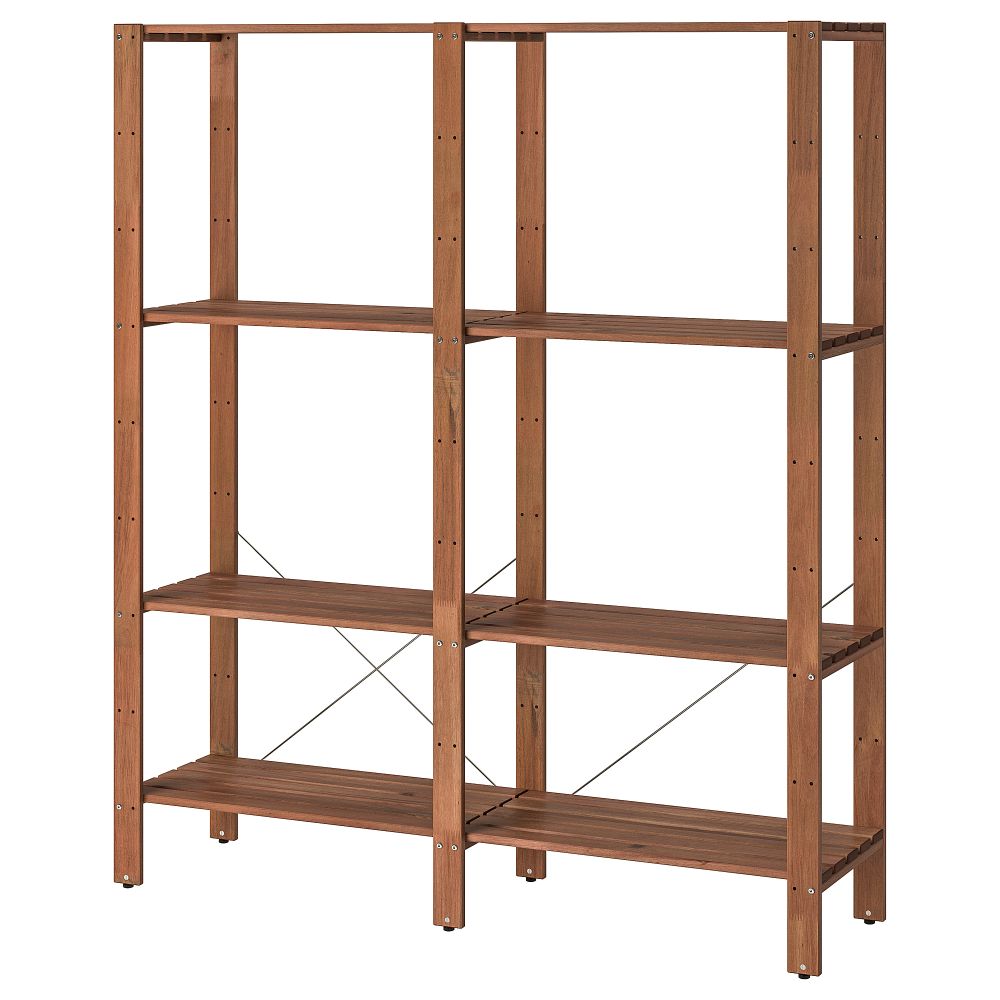 Стеллаж, для сада, 140x35x161 см, коричневая морилка IKEA TORDH ТУРД 393.164.14 - фото 1