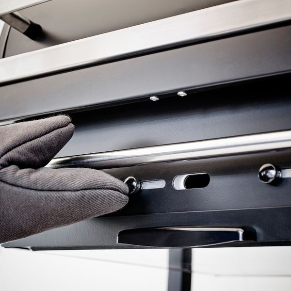 Угольный гриль с тележкой, нержавеющая сталь IKEA KLASEN КЛАСЕН 192.289.94 - схема-чертеж с размерами