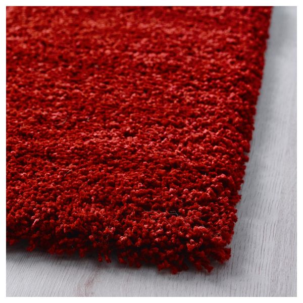 Ковер, длинный ворс ОДУМ, ярко-красный (80x150 см) - фото 2
