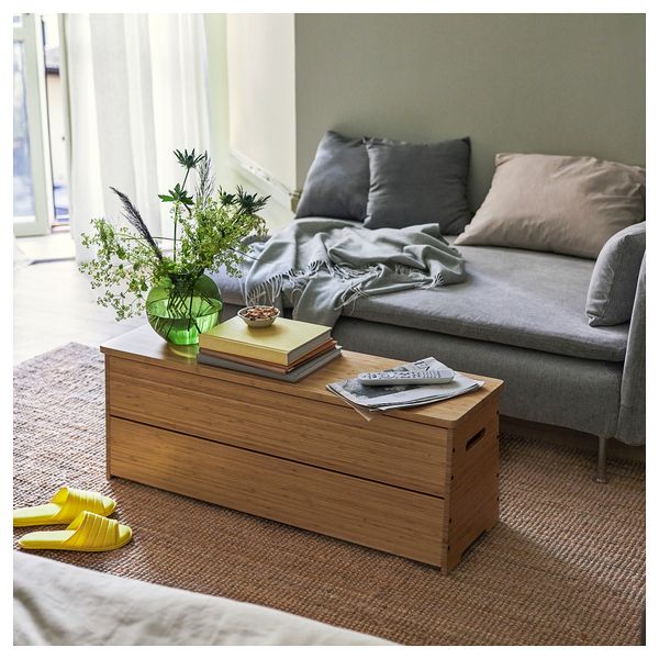 Скамья с отделением для хранения, 100x30x37 см, бамбук IKEA DAJLIEN 205.572.86 - фото 6