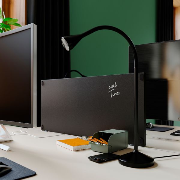 Шкаф с раздвижной дв-ми/доской для/записей, антрацит 80x180 см IKEA TROTTEN ТРОТТЕН 094.296.48 - фото 4