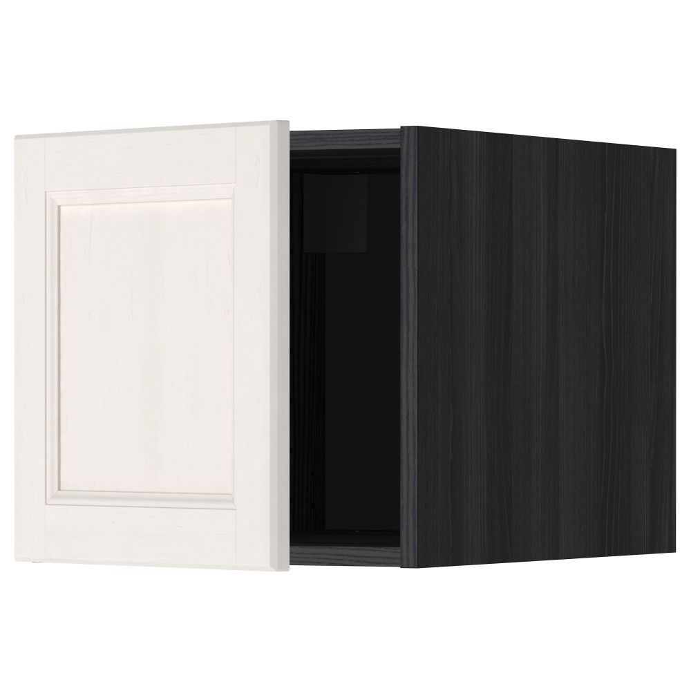 Верхний шкаф МЕТОД, черный, Лаксарби белый (40x40 см) - схема-чертеж с размерами