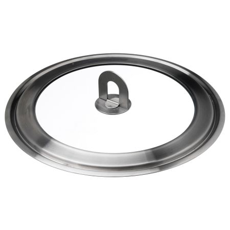 Крышка СТАБИЛЬ, нержавеющ сталь, прозрачное стекло (28 см)
