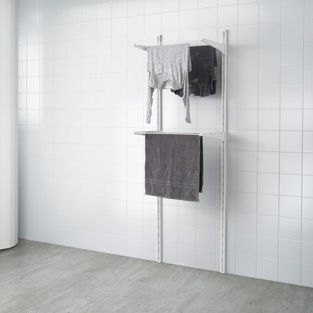 Настенная шина/сушилка, белый 66x41x197 см IKEA АЛЬГОТ 192.303.03