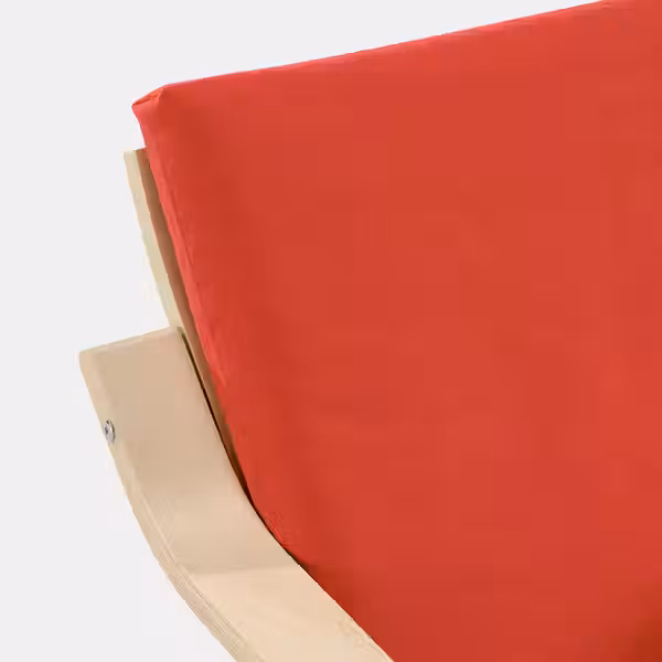 POÄNG Кресло с низкой спинкой - естественный/бежевый/Vissle красный - фото 5