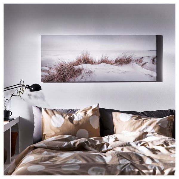 Картина с рамой, Песчаные дюны, черный, 140x56 см IKEA BJÖRKSTA БЬЁРКСТА 695.089.30 - фото 4