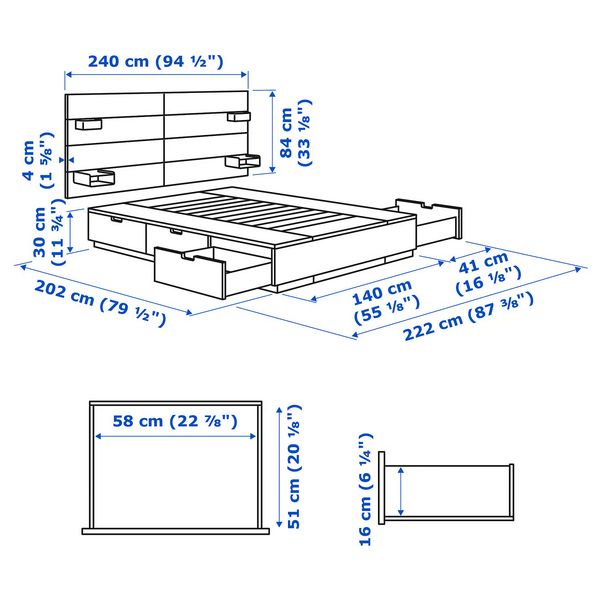 IKEA, дополнительный ракурс - схема-чертеж с размерами