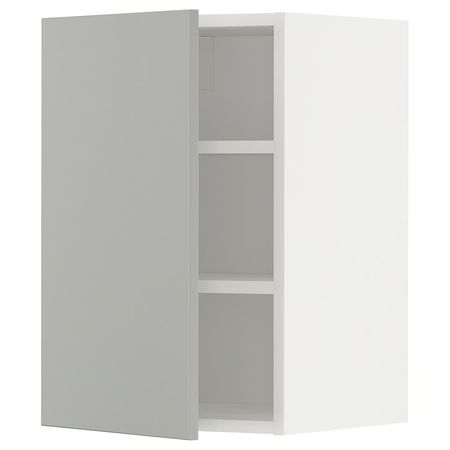 METOD Навесной шкаф с полками - белый/Havstorp светло-серый 40x60 см