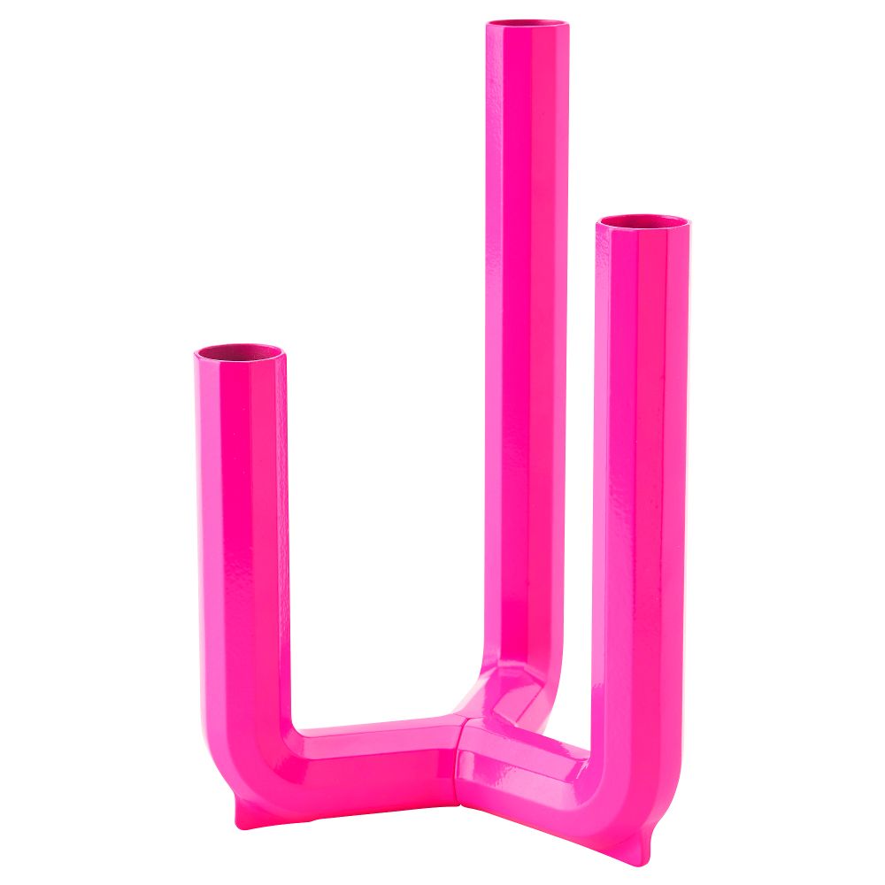 Подсвечник для 3 свечей ИКЕА ПС 2017, малиновый - фото 1