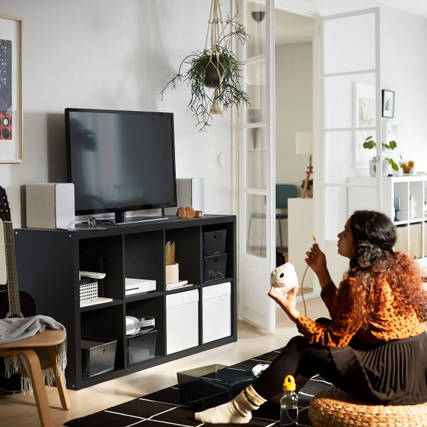 Стеллаж, черно-коричневый 77x147 см IKEA KALLAX КАЛЛАКС 703.795.74 - фото 3