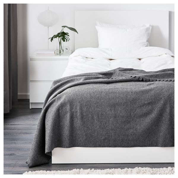 Плед ПОЛАРВИДЕ, серый (130x170 см) - схема-чертеж с размерами