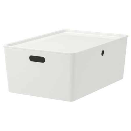 KUGGIS Контейнер с крышкой - белый 37x54x21 см
