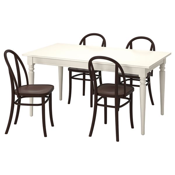 Стол и 4 стула IKEA INGATORP ИНГАТОРП, SKOGSBO 195.150.99 - фото 2