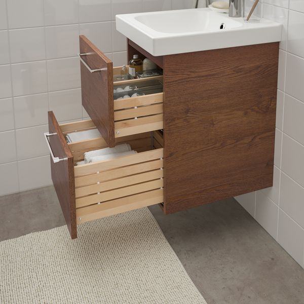 Шкаф для раковины с 2 ящиками, 43x49x64 cm IKEA ODENSVIK ОДЕНСВИК, GODMORGON ГОДМОРГОН 893.223.18 - фото 4