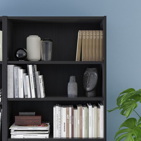 Стеллаж комбинация, верхняя полка, 120x28x237 см, черно-коричневый IKEA BILLY БИЛЛИ 392.307.12 - фото 3