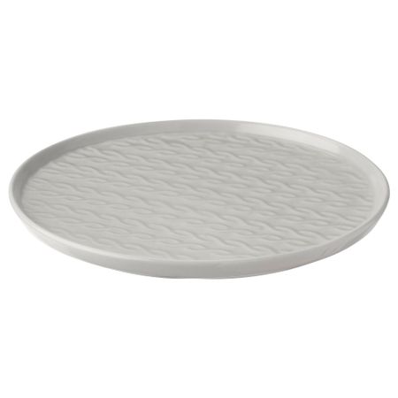 Тарелка десертная ВИНТЕР 2017, узор «плетение», светло-серый (18 см)