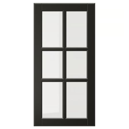 BODBYN Стеклянная дверь - чёрный 40x80 см