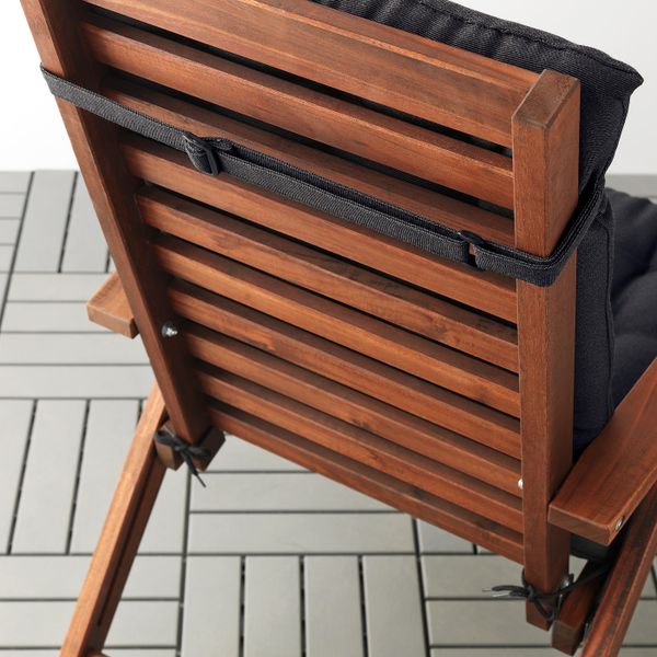 Подушка на садовую мебель, черный 116x47 см IKEA HÅLLÖ ХОЛЛО 003.757.82 - фото 3