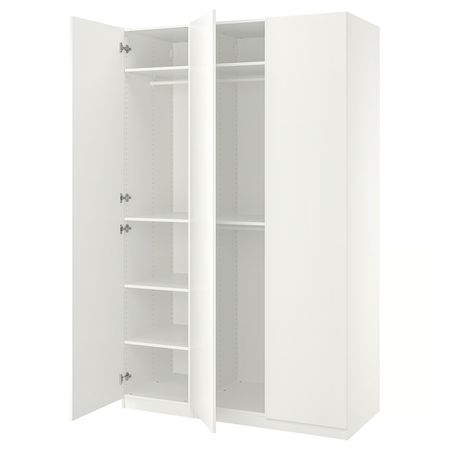 PAX / FORSAND Гардероб, комбинация - белый/белый 150x60x236 см