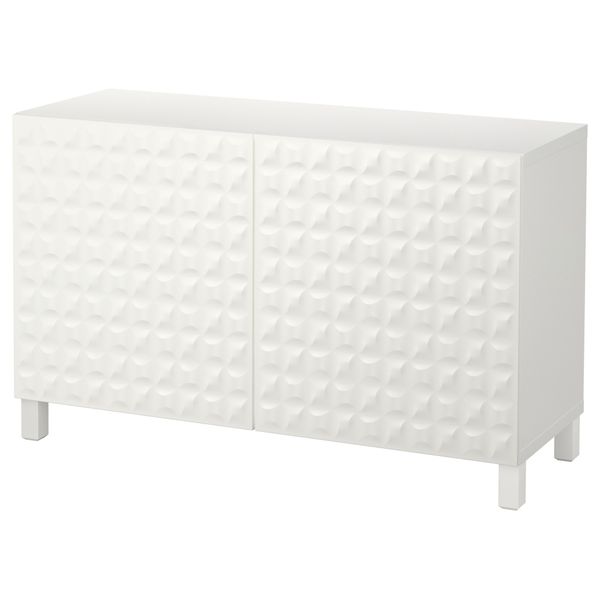 Комбинация для хранения с дверцами БЕСТО, белый, Дьюпвикен белый (120x40x74 см) - фото 1