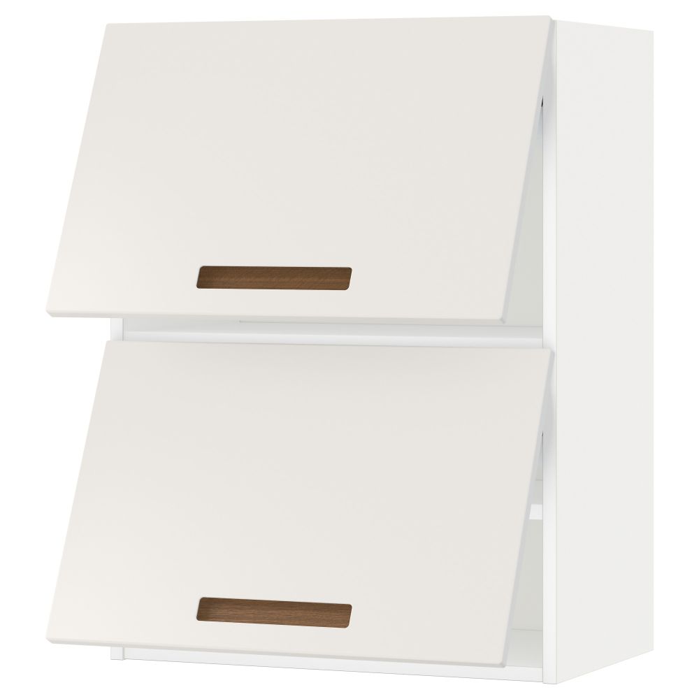 Навесной шкаф, 2 дверцы, горизонтальный МЕТОД, белый, Мэрста белый - схема-чертеж с размерами