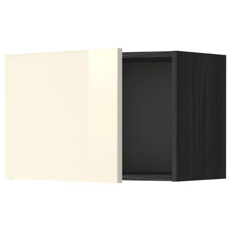 Шкаф навесной МЕТОД, черный, Рингульт кремовый