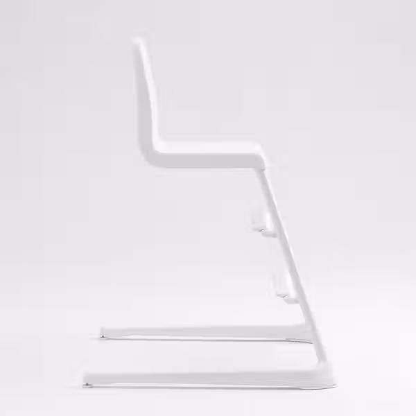 LANGUR Детский стул - белый - схема-чертеж с размерами