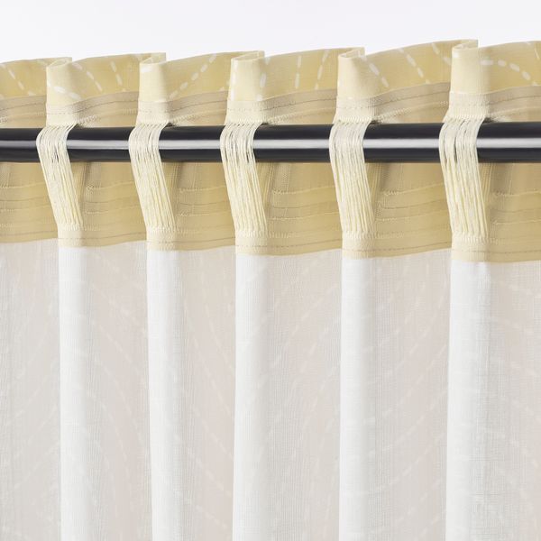Гардины, 2 шт., 145x300 см, бежевый IKEA ÅKERMOLKE 005.665.69 - фото 6