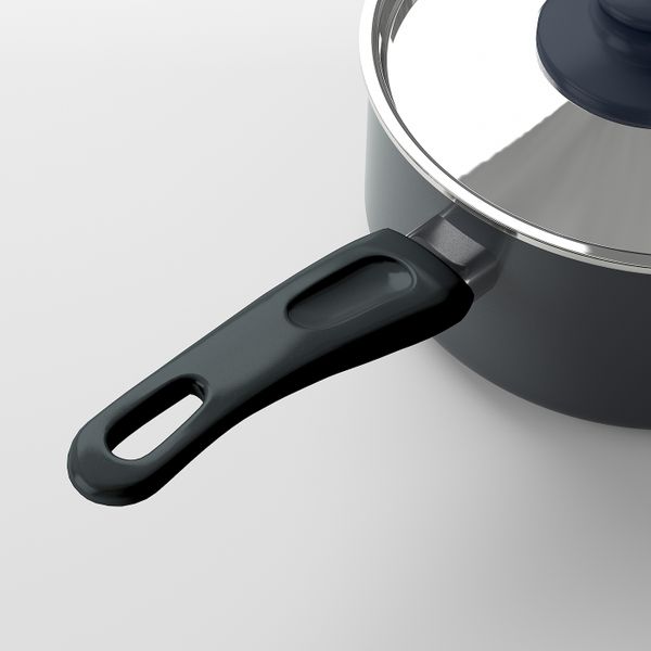 Ковш с крышкой, серый, 2 л IKEA ШЭНКА 503.734.79 - схема-чертеж с размерами