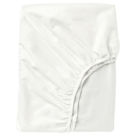 Простыня натяжная, белый, 140x200 см IKEA FÄRGMÅRA ФЭРГМОРА 903.477.23