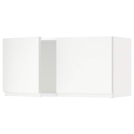Навесной шкаф с 2 дверцами, белый/Воксторп матовый белый 80x40 см IKEA METOD МЕТОД 394.446.28