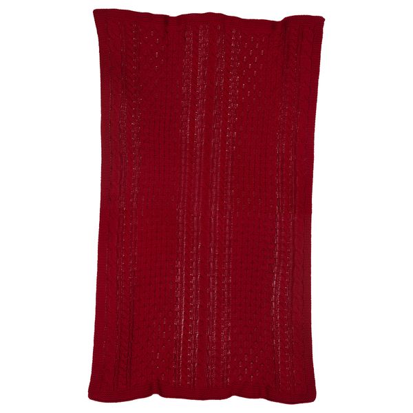 Плед ВИВИАННА, вязаный, красный (120x180 см) - фото 5