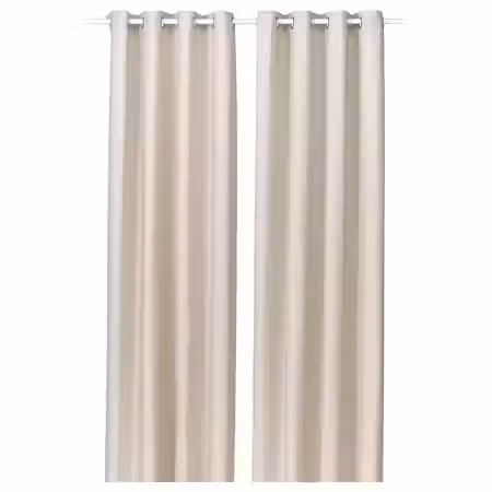 GINSTMOTT ГИНСТМОТТ Гардины, 2 шт. - бежевый/с петельками 145x300 см
