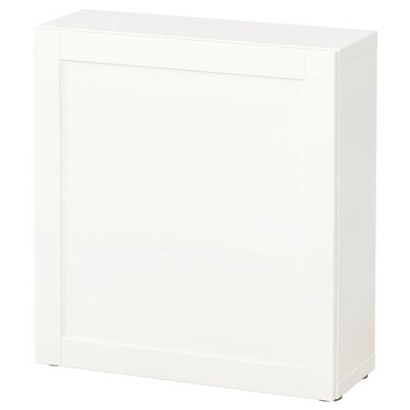 Стеллаж с дверью, белый/Ханвикен белый 60x22x64 см IKEA BESTÅ БЕСТО 094.416.12