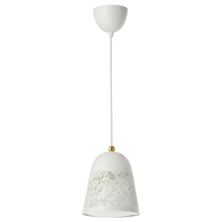 Подвесной светильник, белый, желтая медь IKEA SOLSKUR СОЛЬСКУР 004.403.44