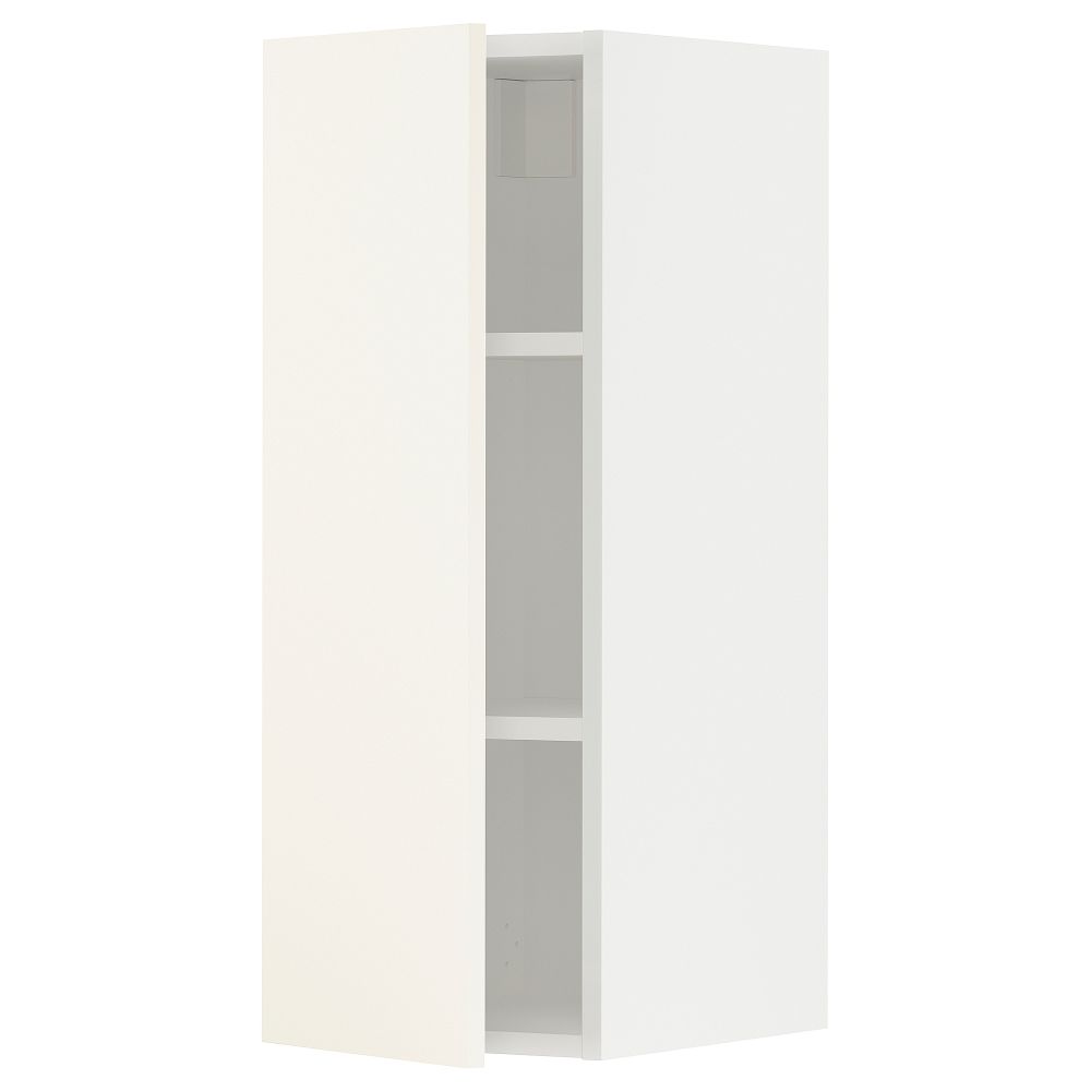 Навесной шкаф с полками, белый, Vallstena белый, 30x80 см IKEA METOD МЕТОД 695.072.71 - фото 1