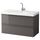 Шкаф для раковины с 2 ящиками ГОДМОРГОН / ЭДЕБОВИКЕН, глянцевый серый (100x49x64 см)