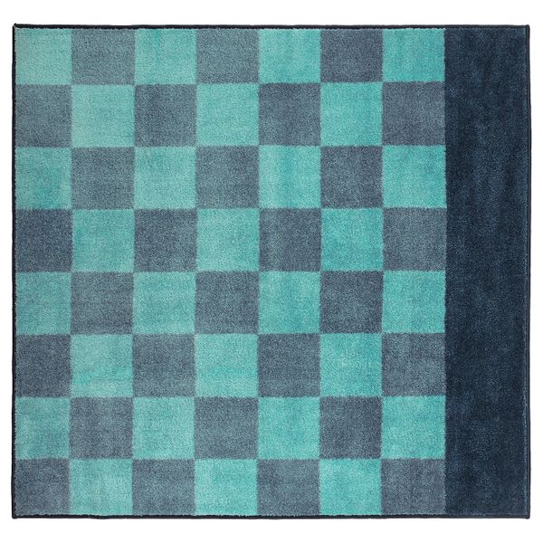 Ковер, длинный ворс, синий, 133x140 см IKEA СТИЛЛСАМТ 903.586.79 - фото 1