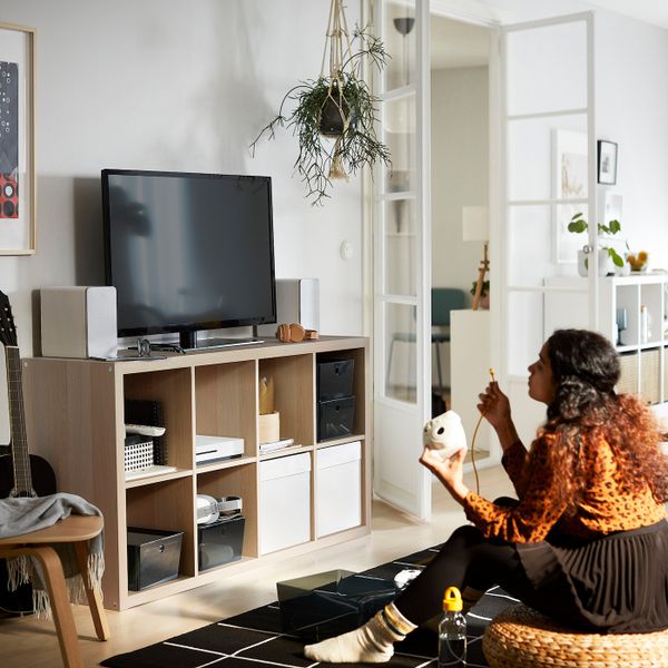 Стеллаж, под беленый дуб 77x147 см IKEA KALLAX КАЛЛАКС 003.147.36 - фото 5