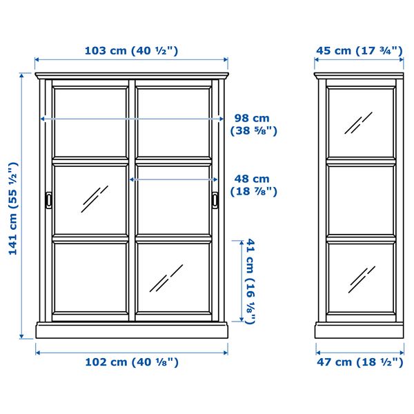 Шкаф-витрина МАЛЬШЁ, черная морилка черная морилка (103x141 см) - фото 6